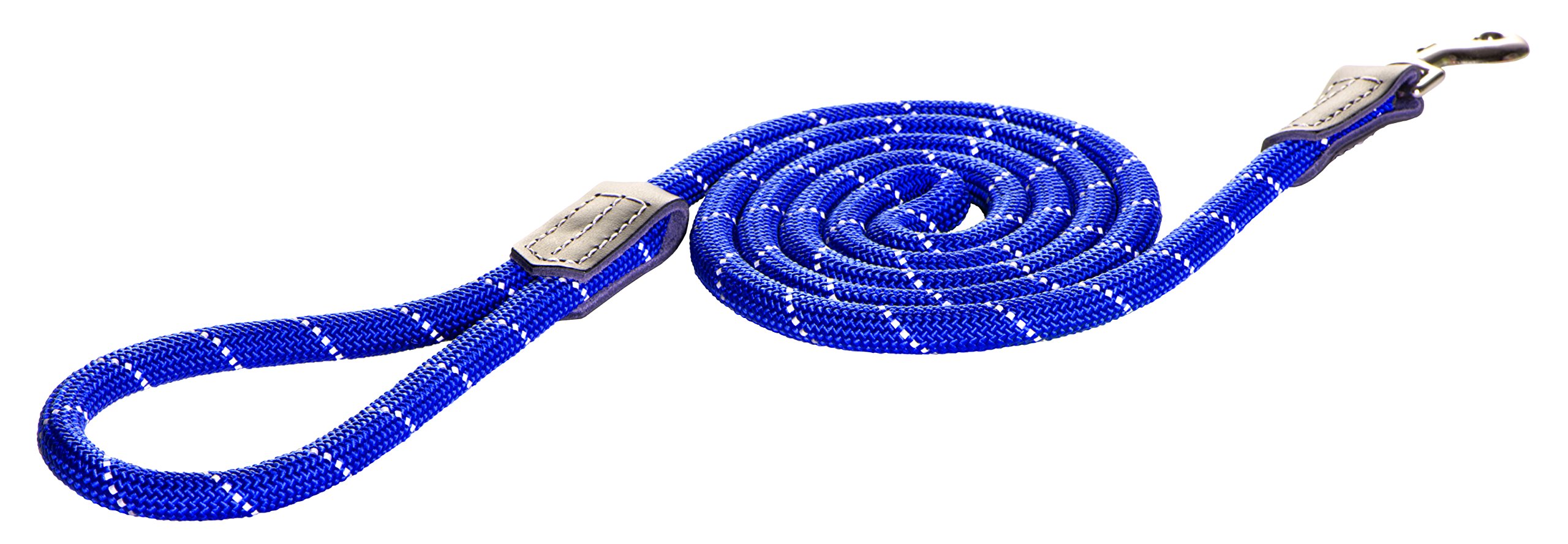 Reflective Dog Leash for Large Dogs - 5/8 Inch Wide, 6 Feet Long, Blue - Durable Pet Walking Lead for Night Safety & Outdoor Adventures