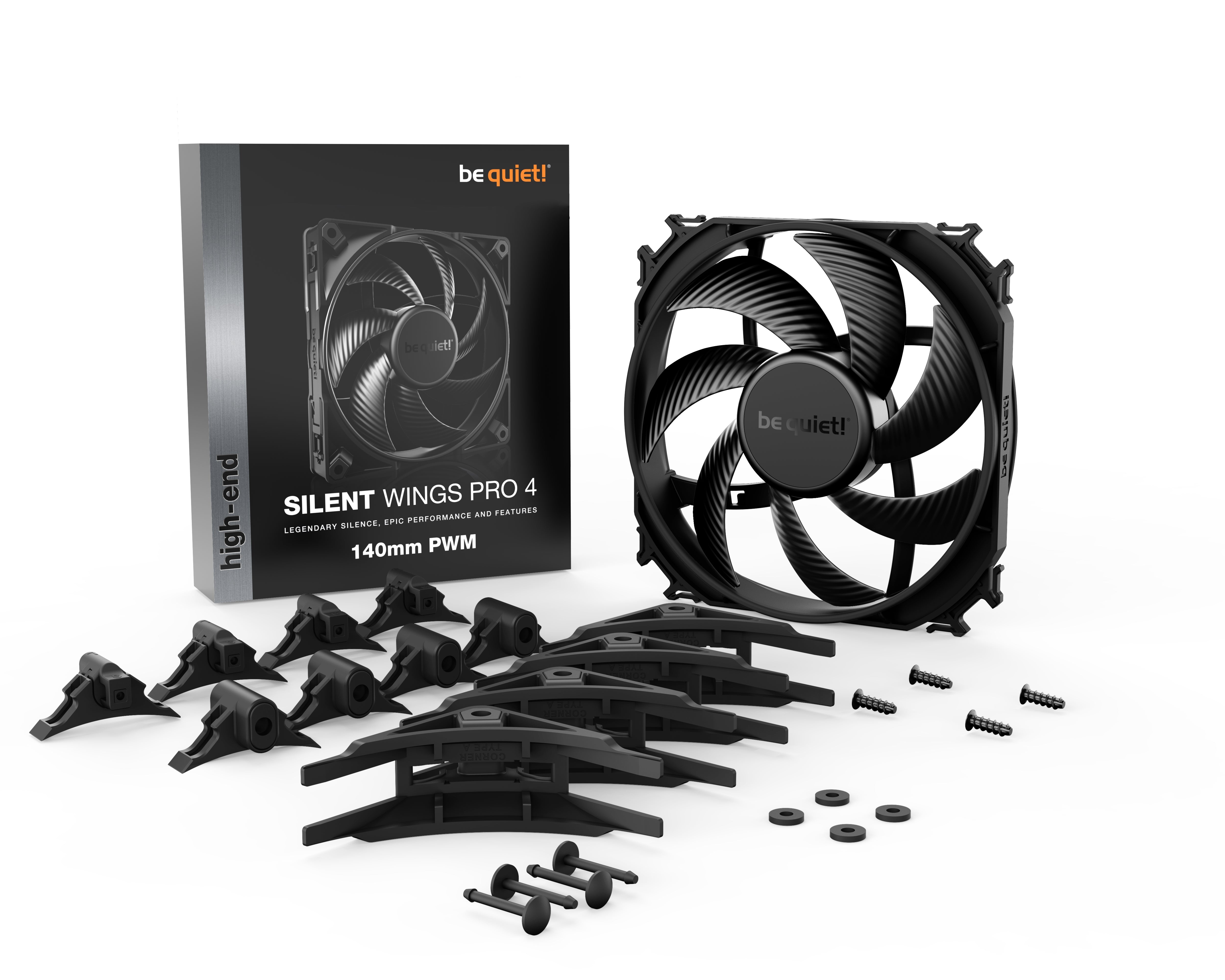 be quiet! Silent Wings 4 Pro 140mm PWM High-Performance Cooling Fan - Ultra Quiet PC Case & CPU Cooler Fan for Gaming Rigs, Workstations & Home Theater PCs