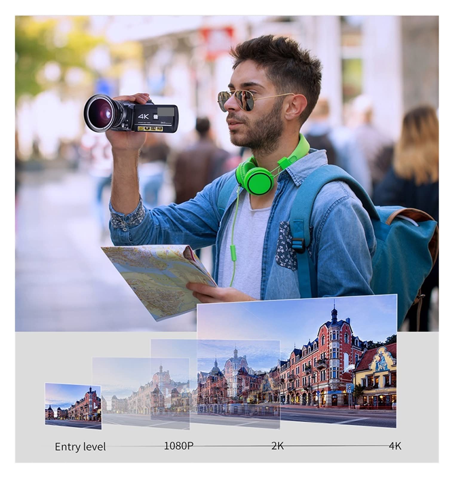 BODORME 4K Video Camera with IR Night Vision - Full HD Digital Camcorder for Vlogging, YouTube & Professional Photography - Perfect for Travel, Events & Home Security Recording