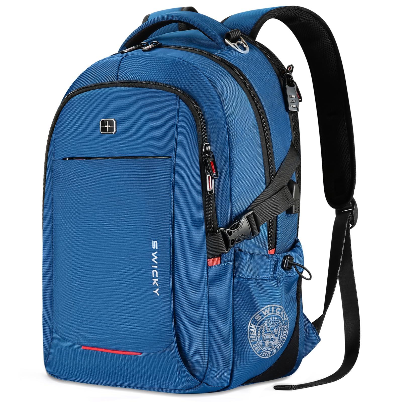 Star Cloud 16 Inch Travel Laptop Backpack with USB Charging Port - Waterproof Anti-Theft Business & College Computer Backpack for Men & Women (Blue) - Perfect for Work, School, Commuting & Air Travel