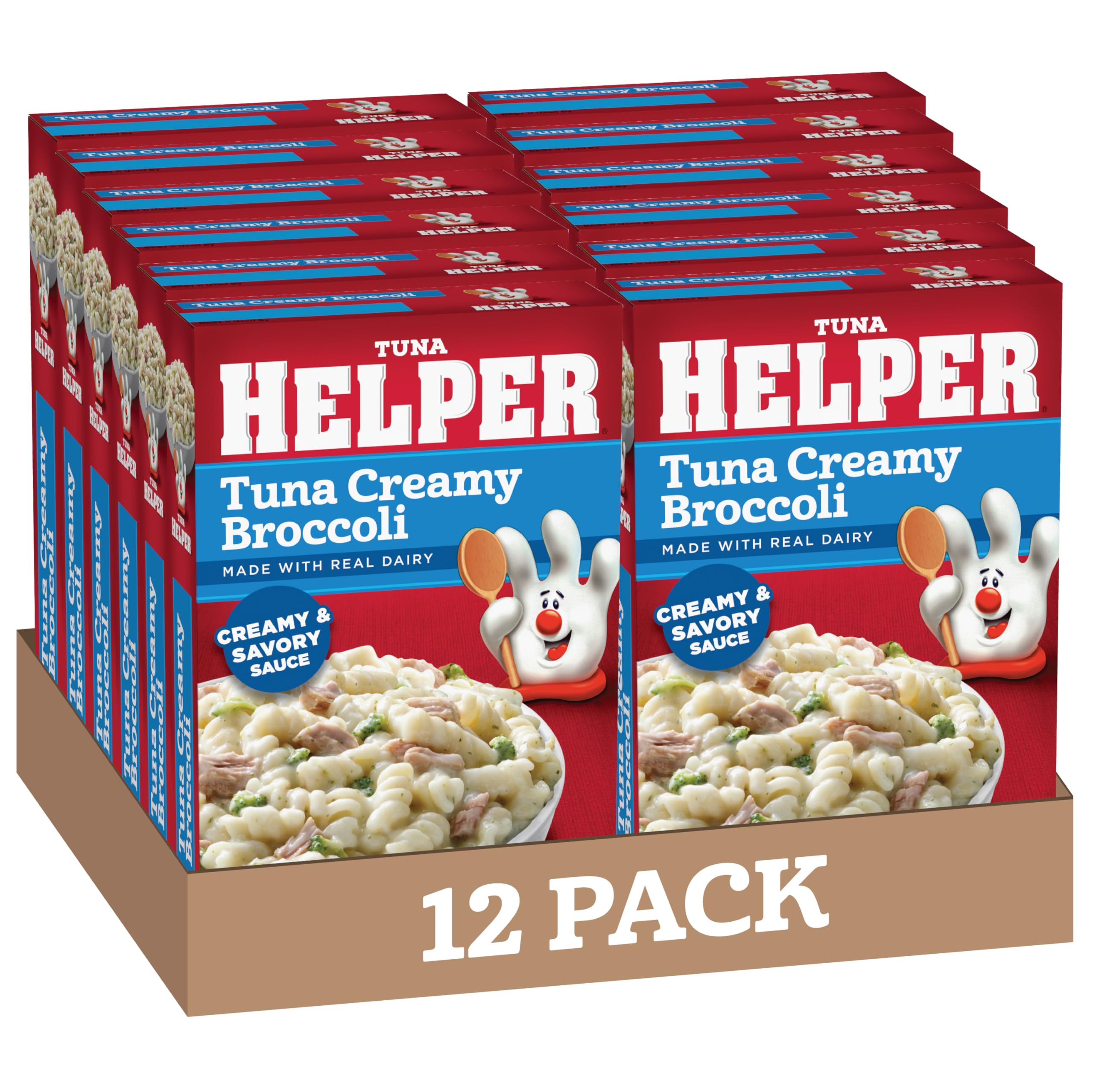 Tuna Helper Creamy Broccoli Pasta - 6.4 oz (12 Pack) | Easy Dinner Meal Kit for Quick Family Meals & Busy Weeknights