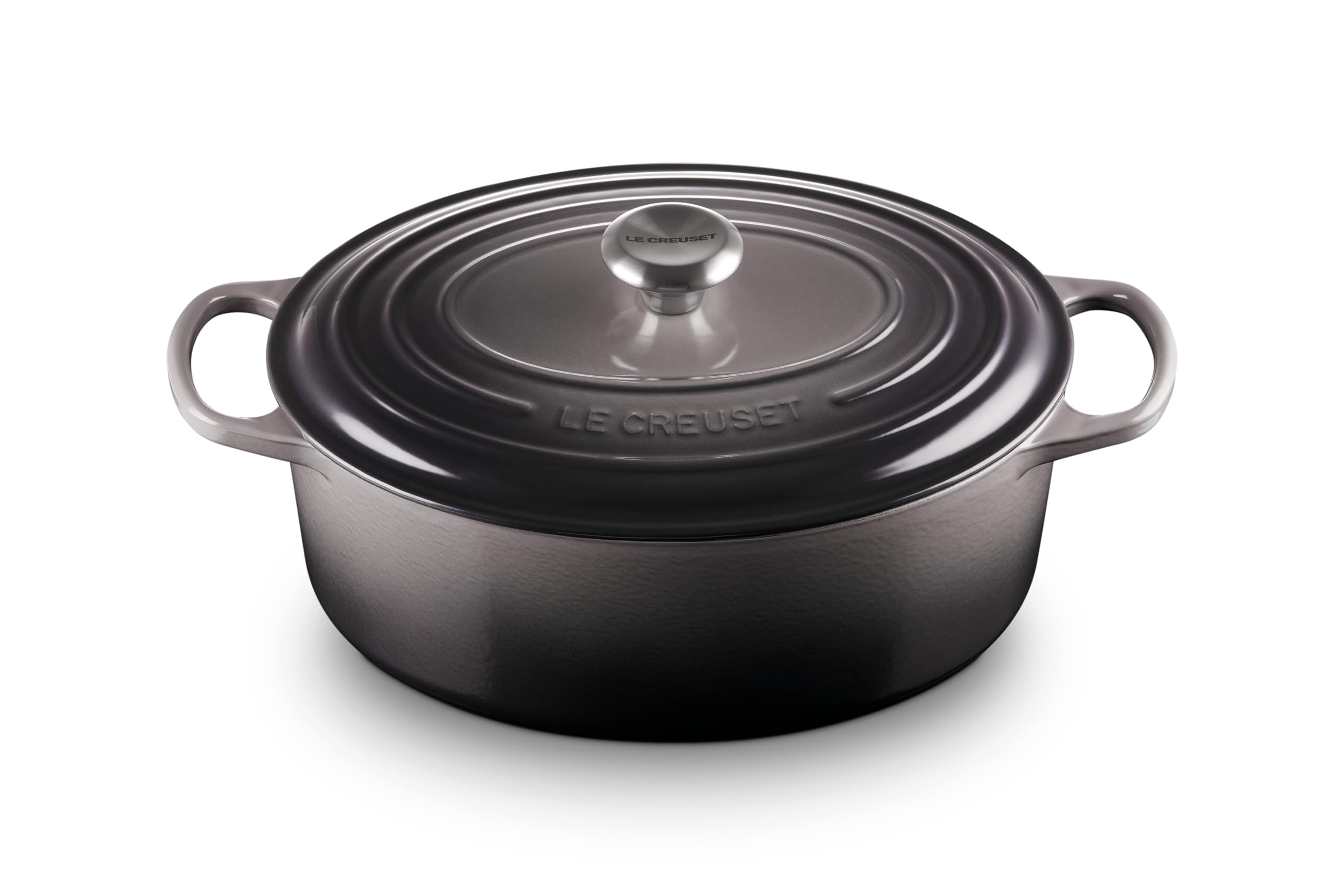 Le Creuset Signature Enameled Cast Iron Oval Dutch Oven 6.75 Quart - Oyster Color | Premium Kitchen Cookware for Braising, Stewing & Baking | Perfect for Family Dinners & Holiday Meals