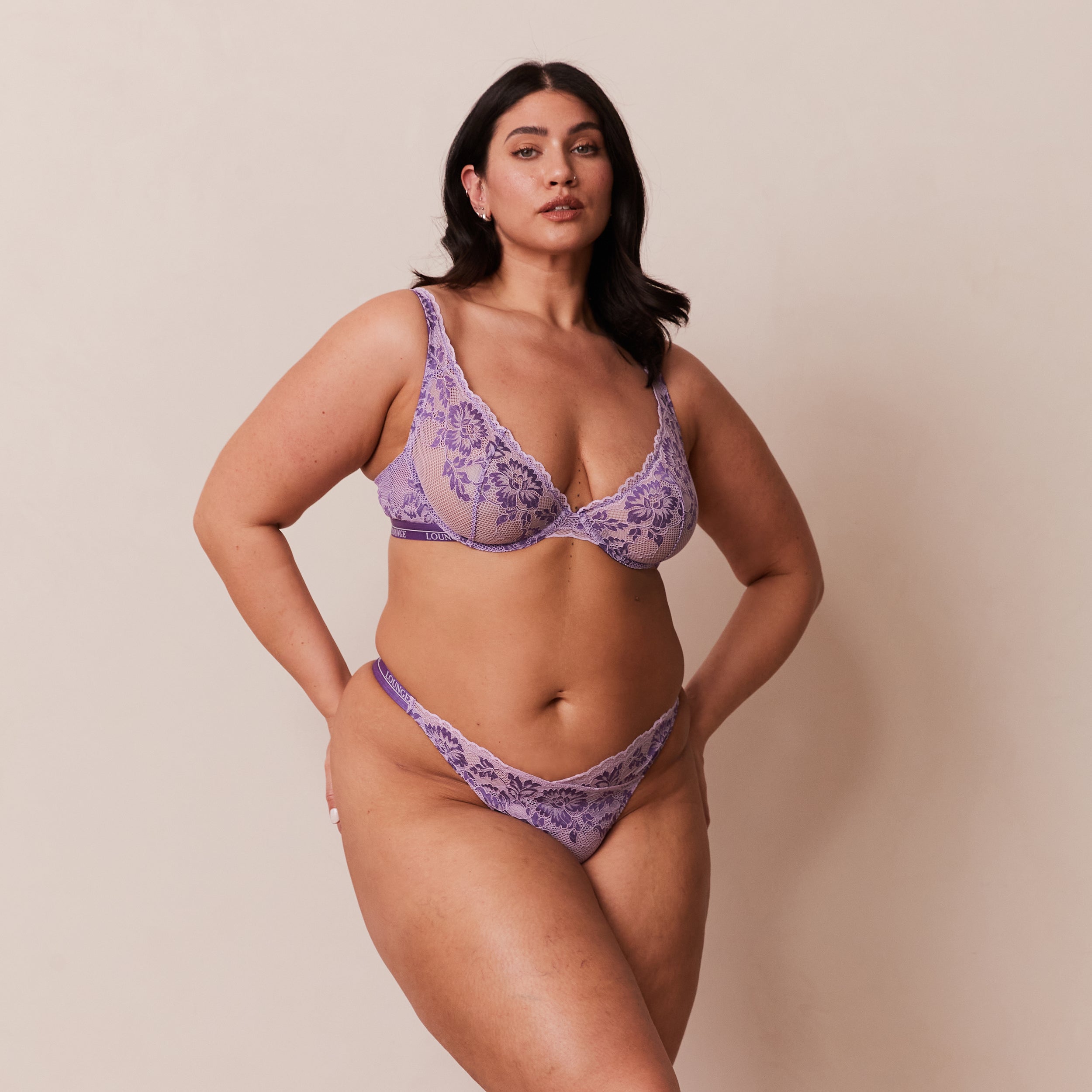 Luxury Balcony Bra Purple - Comfortable & Sexy Lingerie for Women - Perfect for Date Night, Boudoir & Everyday Wear