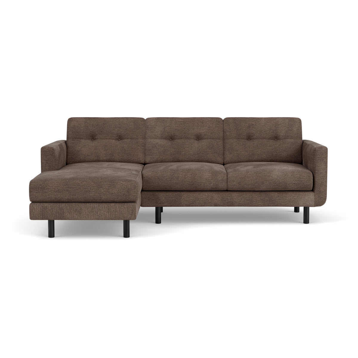 Conrad Fabric Left Chaise Sofa - Modern L-Shaped Sectional Couch with Reversible Chaise Lounge for Living Room, Apartment & Home Theater Comfortable Seating