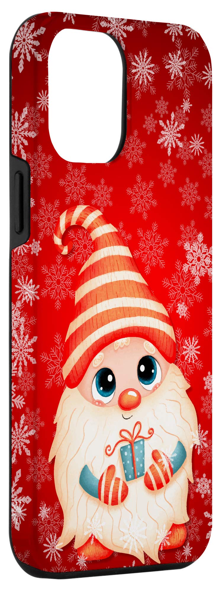 iPhone 12 Pro Max Christmas Case - Festive Snowflakes & Gnome Design - Perfect Holiday Gift for iPhone 12 Pro Max - Great for Christmas Parties & Winter Celebrations