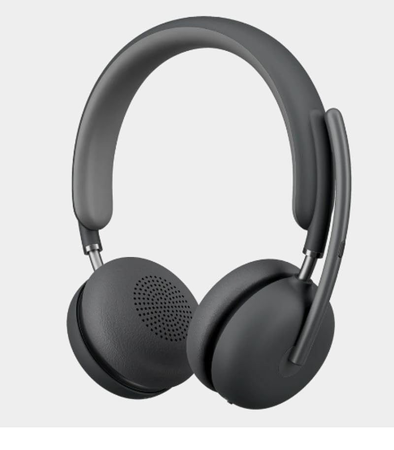 Logitech Zone 950 Premium Noise Canceling Wireless Headset with Hybrid ANC, Bluetooth 5.0, USB-C & USB-A - Certified for Zoom, Google Meet, Microsoft Teams - Graphite (Renewed) - Perfect for Remote Work, Online Meetings & Gaming