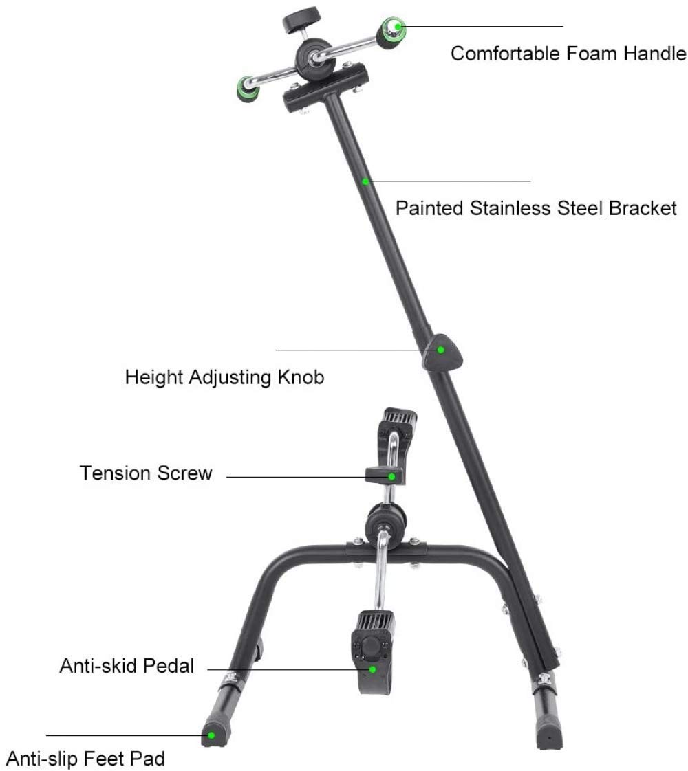 Portable Mini Exercise Bike for Home Workout - Arm & Leg Trainer with LCD Display - Ideal for Seniors & Physical Therapy - Compact Indoor Cycling Equipment for Small Spaces