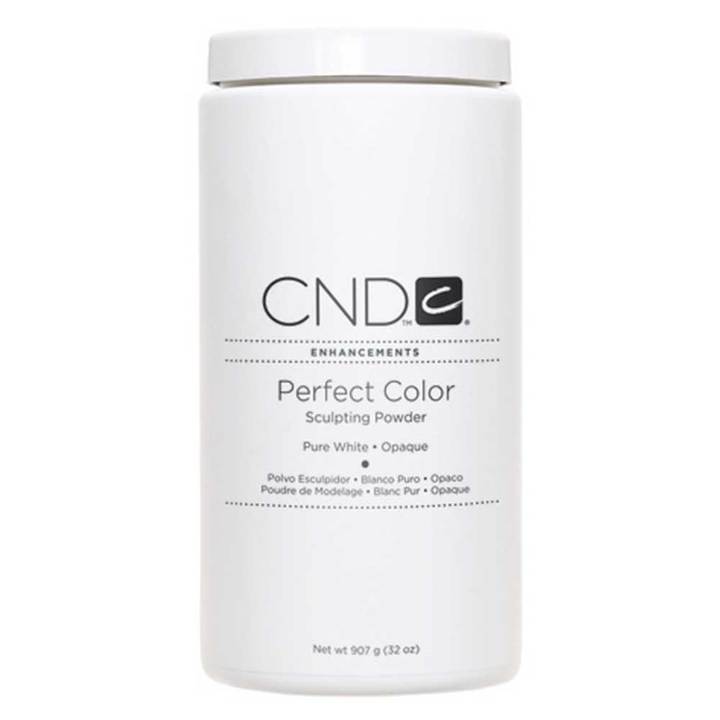 CND Enhancements Perfect Color Sculpting Powders - Pure White Opaque Nail Powder for Professional Salon & DIY Manicure | Long-Lasting Acrylic Nail Art Design