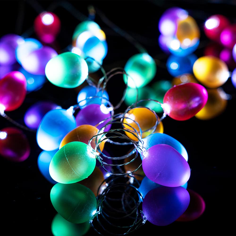 BOHON 10ft 30LED Easter Fairy Lights - Remote Battery String Lights for Outdoor Party Decor