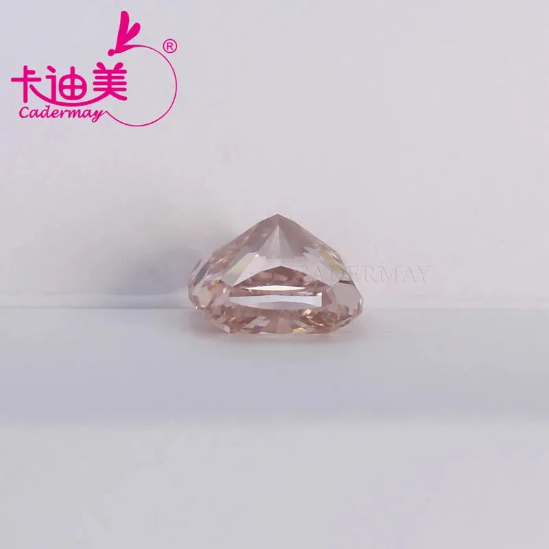 CADERMAY Cushion Cut 1.356CT VVS1 Clarity Brown CVD Lab Grown Diamond Loose Stone for Engagement Rings & Jewelry Making - Perfect for Custom Pendants, Earrings & Bridal Jewelry