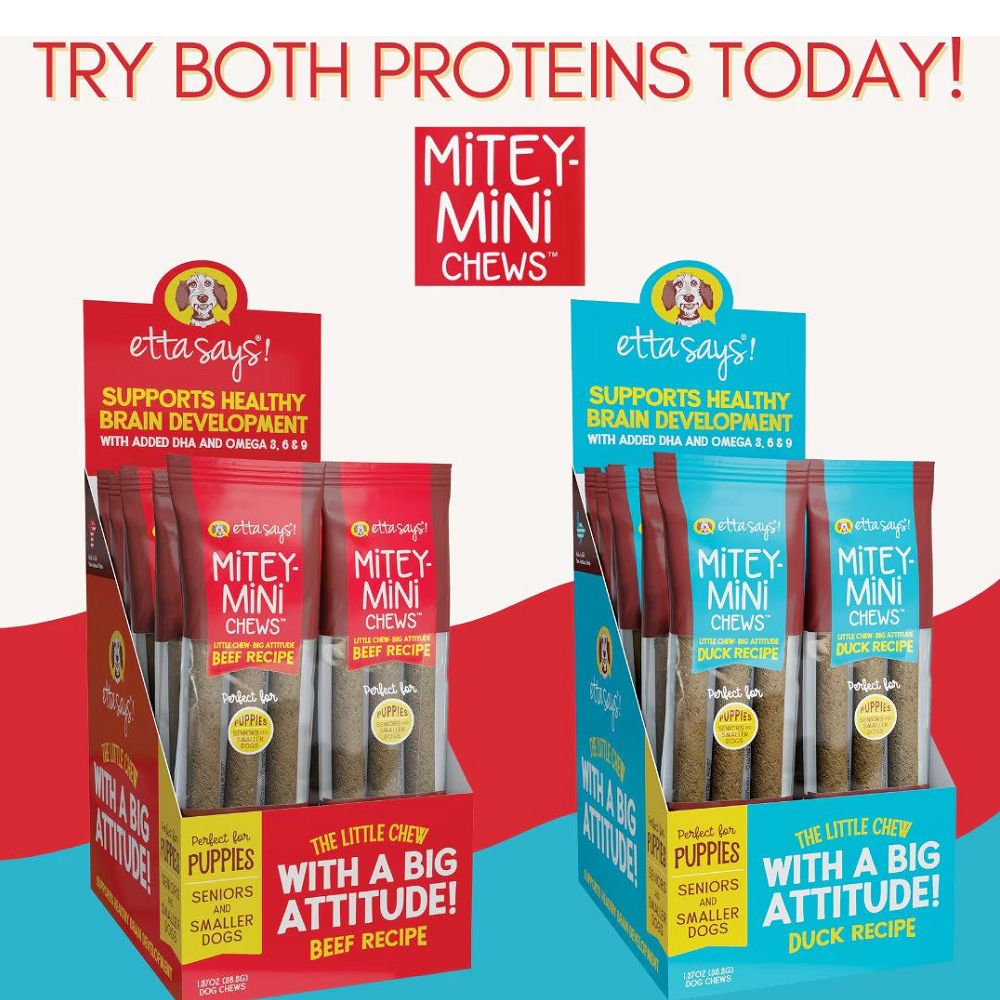 Premium Mitey Mini Jerky Beef Dog Chews - All-Natural, High-Protein Training Treats for Small & Medium Dogs - Perfect for Obedience Training, Rewards, and On-the-Go Snacking