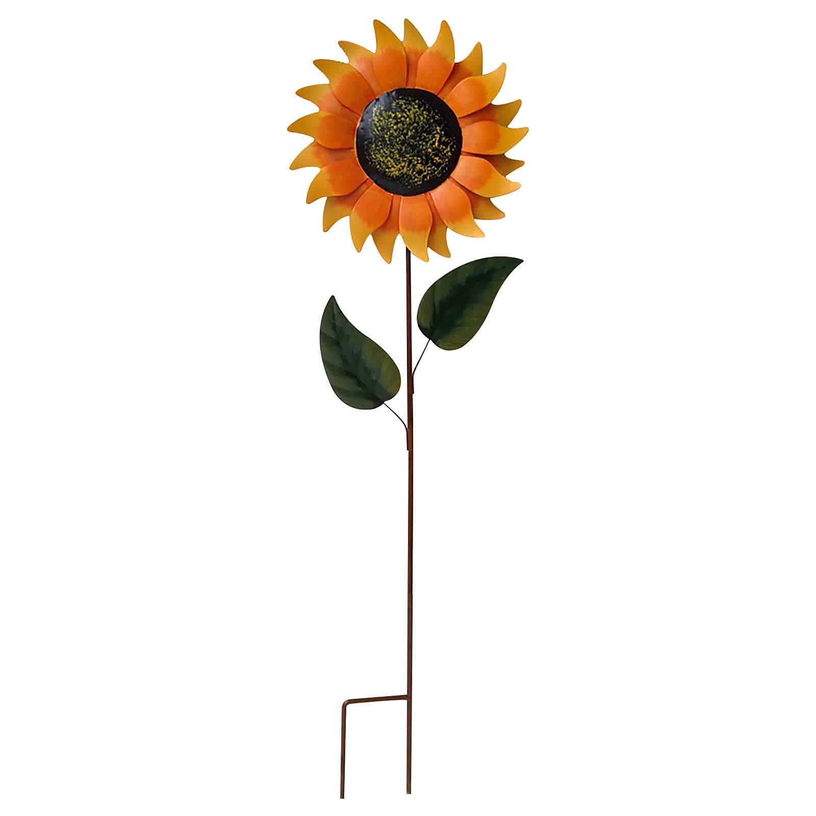 Premium Iron Sunflower Garden Decorations - Outdoor Solar Powered Spring & Summer Lawn Landscape Ornaments for Patio, Yard, Porch, Walkway - Perfect for Garden Parties, Weddings & Home Decor