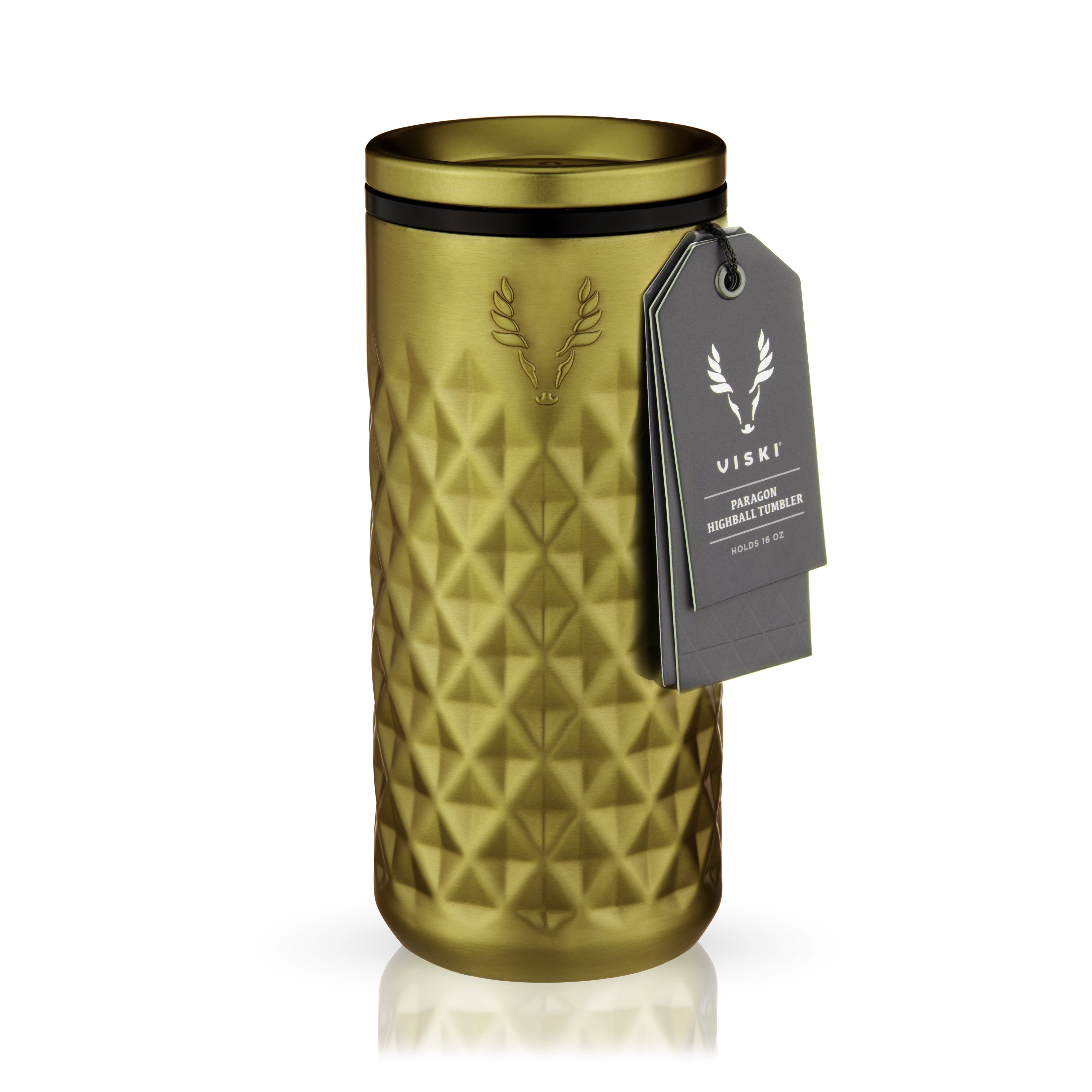 Premium Gold Stainless Steel Highball Tumbler - 20oz Insulated Drinking Cup for Cocktails, Iced Coffee & Beverages - Keeps Drinks Cold for Hours - Perfect for Home, Office & Outdoor Use