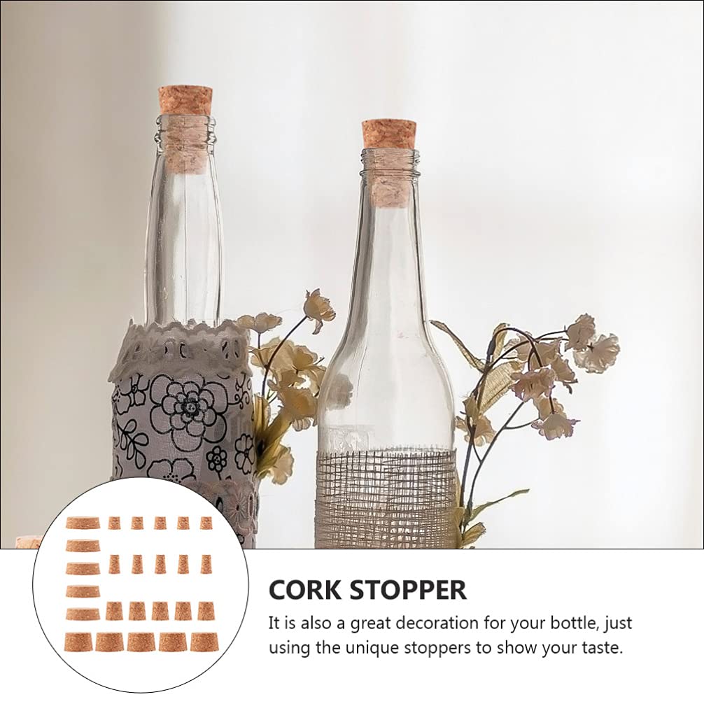 EXCEART 30-Pack Natural Cork Bottle Stoppers - Wine Bottle Seals, Mini Shot Glass Plugs & Travel Drink Covers - Office Decor, Bar Accessories, Kitchen Essentials for Home & Party Use