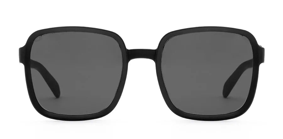 Vulk Ant Satisfy MBLK S10 Sunglasses - Polarized UV Protection for Outdoor Sports & Driving - Trendy Black Frame for Men & Women