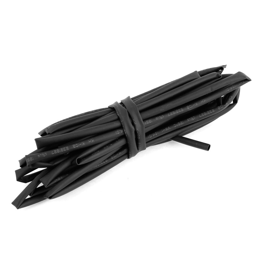 2:1 Black Polyolefin Heat Shrink Tubing 4mm Diameter 5M Length - Electrical Insulation, Wire Protection for DIY, Automotive & Electronics Repair