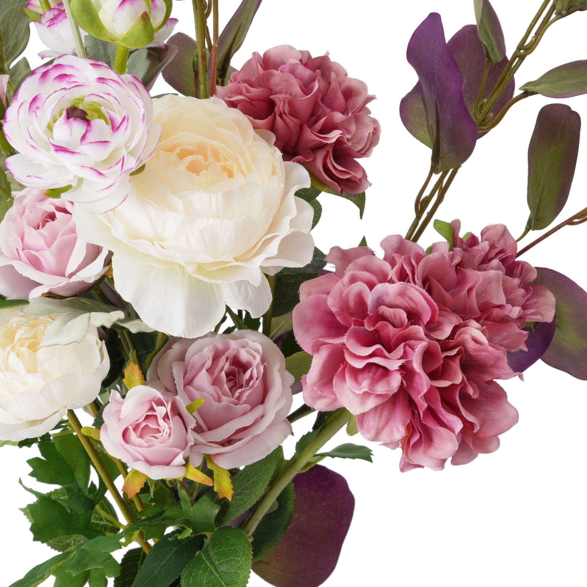 Pink Rose and Eucalyptus Bouquet - Fresh Floral Arrangement for Weddings, Home Decor & Romantic Gifts