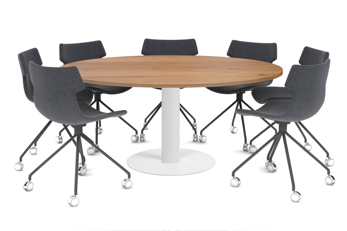 Premium XL Round Conference Table with Sapphire Disc Base - 1500mm (59
