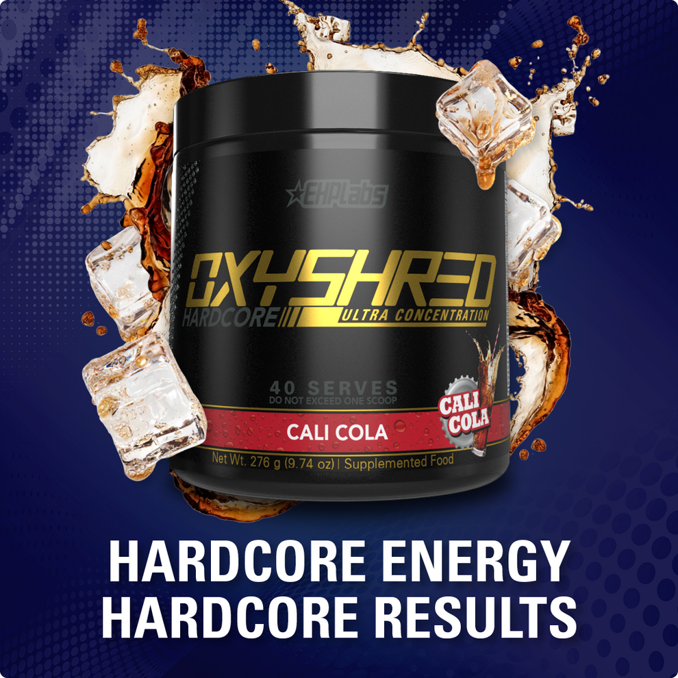 EHP Labs OxyShred Hardcore Fat Burner & Energy Booster - 40 Servings (275g) - Weight Loss Supplement for Men & Women - Pre-Workout & Fitness Support