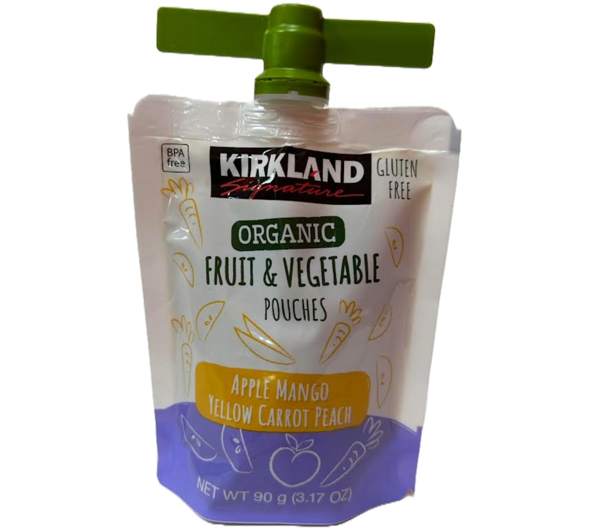 Organic Fruit Snacks Variety Pack - Unsweetened Apple Sauce, Mango, Yellow Carrot Peach & Apple Strawberry Spinach | Gluten Free, Vegan, Keto Friendly | Nut & Dairy Free | Recloseable BPA Free Pouches (3.17 oz, Pack of 12) | Perfect for School Lunches, Office Snacks & On-the-Go Healthy Eating