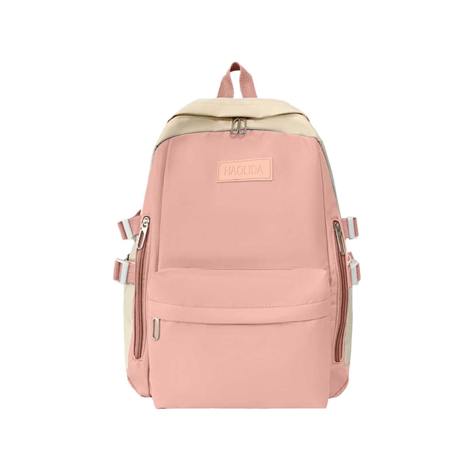Lightweight Large Capacity Kawaii Backpack for College Girls - Portable Casual School Bookbag with Simple Design | Perfect for Campus, Travel & Everyday Use