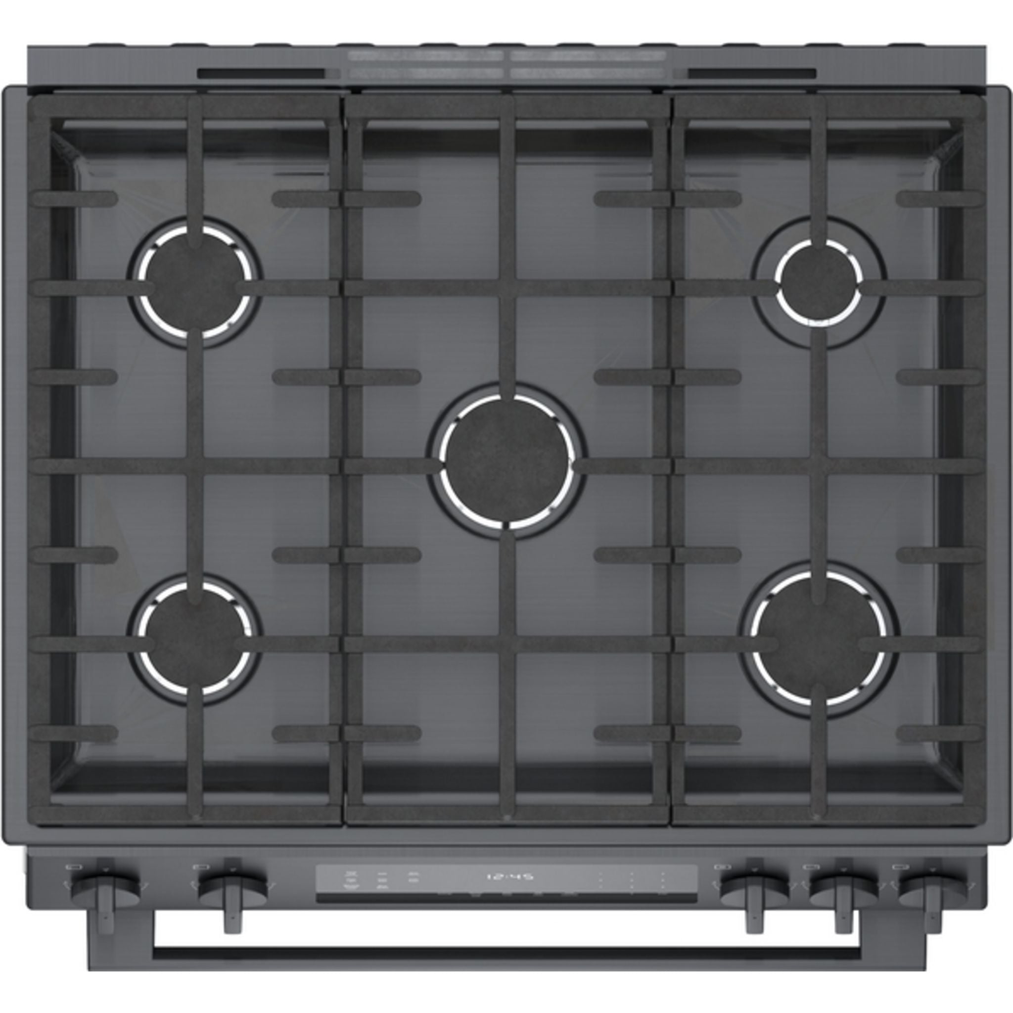 Bosch 30 Inch Slide-In Gas Range with 4 Burners - HGI8046UC Black Stainless Steel for Modern Kitchen Cooking