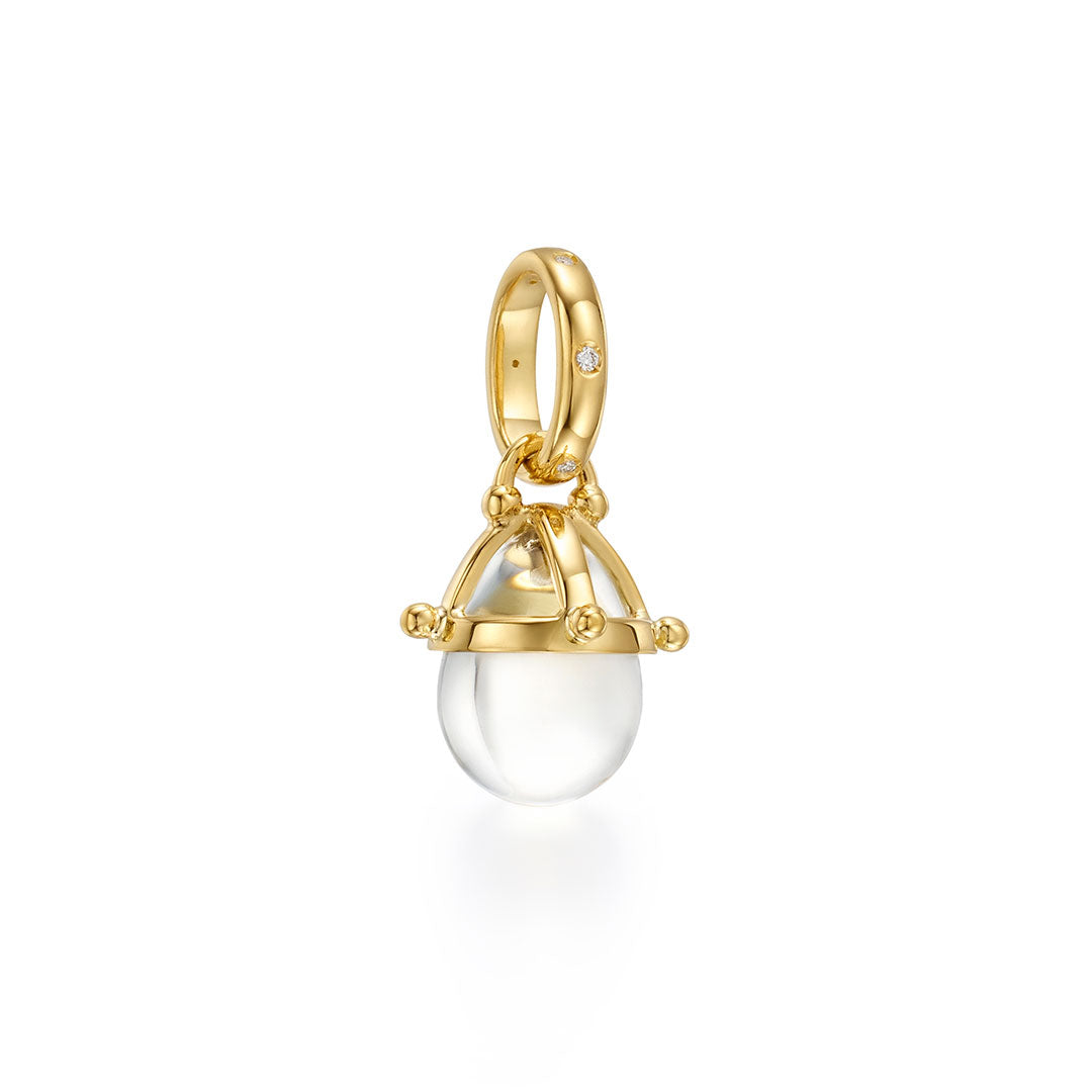 Temple St. Clair Granulated Amulet Necklace - 18K Gold Plated Charm Pendant for Women | Perfect for Everyday Wear, Gift Giving & Special Occasions