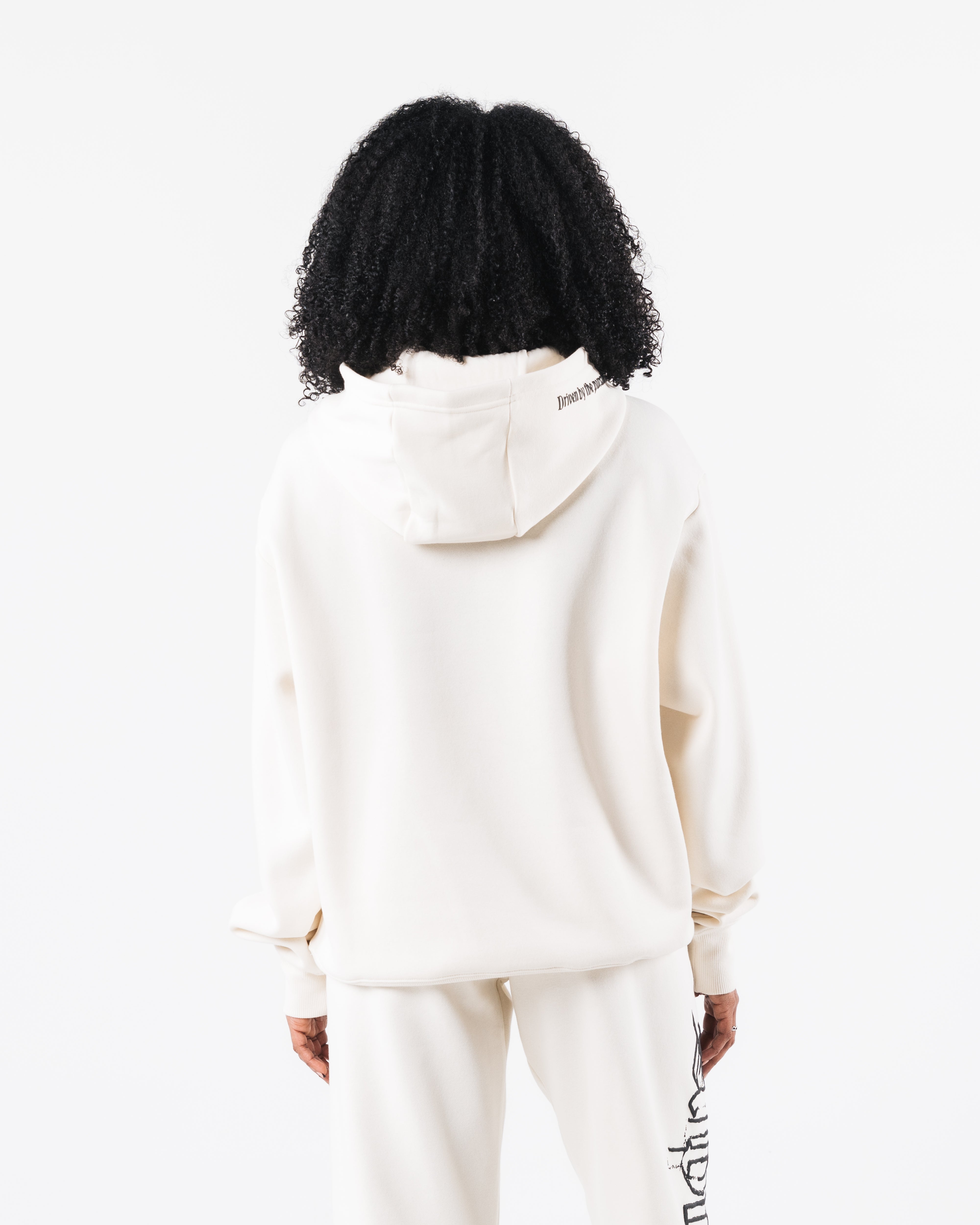Script Hoodie Ivory - Soft & Stylish Pullover Sweatshirt for Men & Women | Perfect for Casual Wear, Gym, and Outdoor Activities