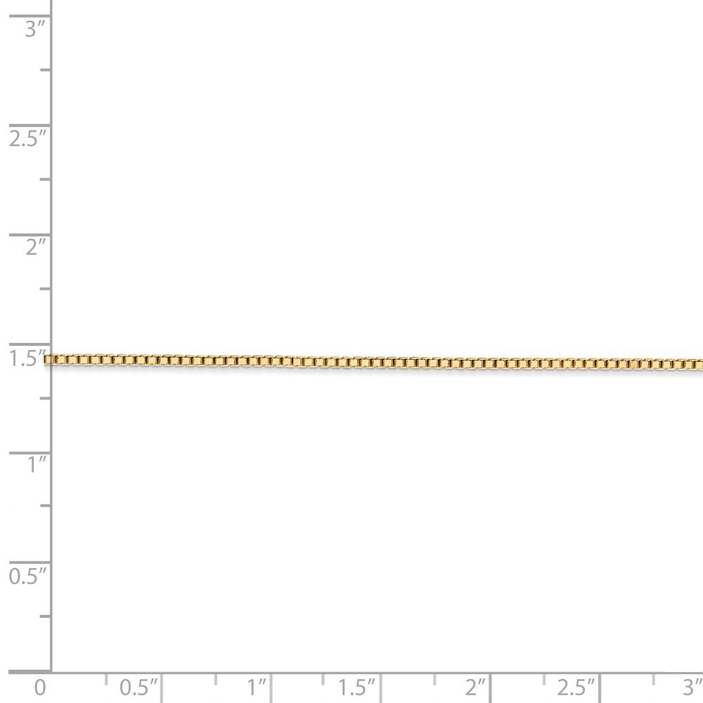 14K Solid Yellow Gold 1.30mm Box Chain Necklace with Lobster Clasp - Dainty Minimalist Jewelry for Women, Perfect for Everyday Wear, Layering & Gift Giving