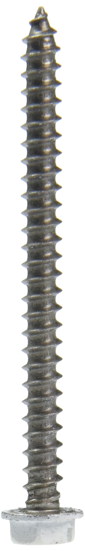 014973187057 White Hex Head Sheet Metal Screws, 8 x 2, Pack of 12 - Ideal for HVAC, Metal Roofing & DIY Projects