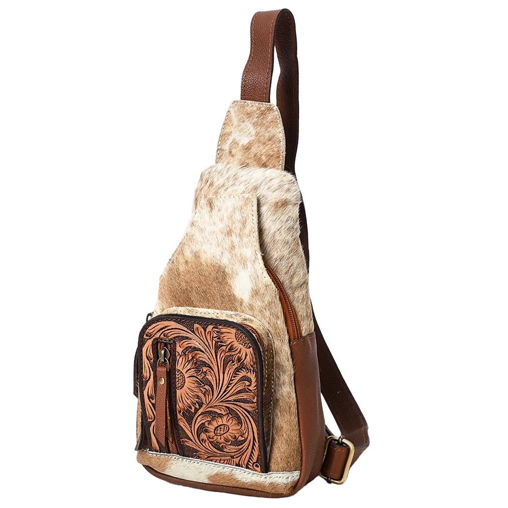 American Darling Genuine Cowhide Sling Bag for Women - Stylish Crossbody Purse for Everyday Use, Travel & Outdoor Adventures