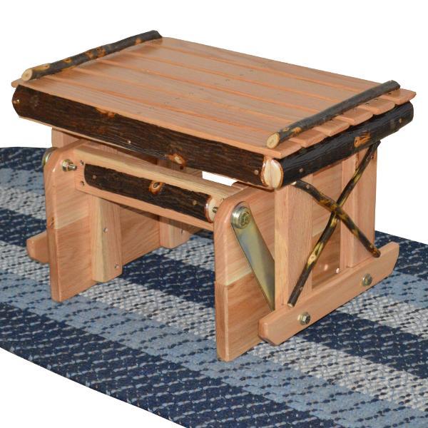 Hickory Gliding Ottoman - Smooth Motion Footrest with Storage, Comfortable Living Room Furniture for Relaxing & Reading - Perfect for Small Spaces, Home Theater & Nursery