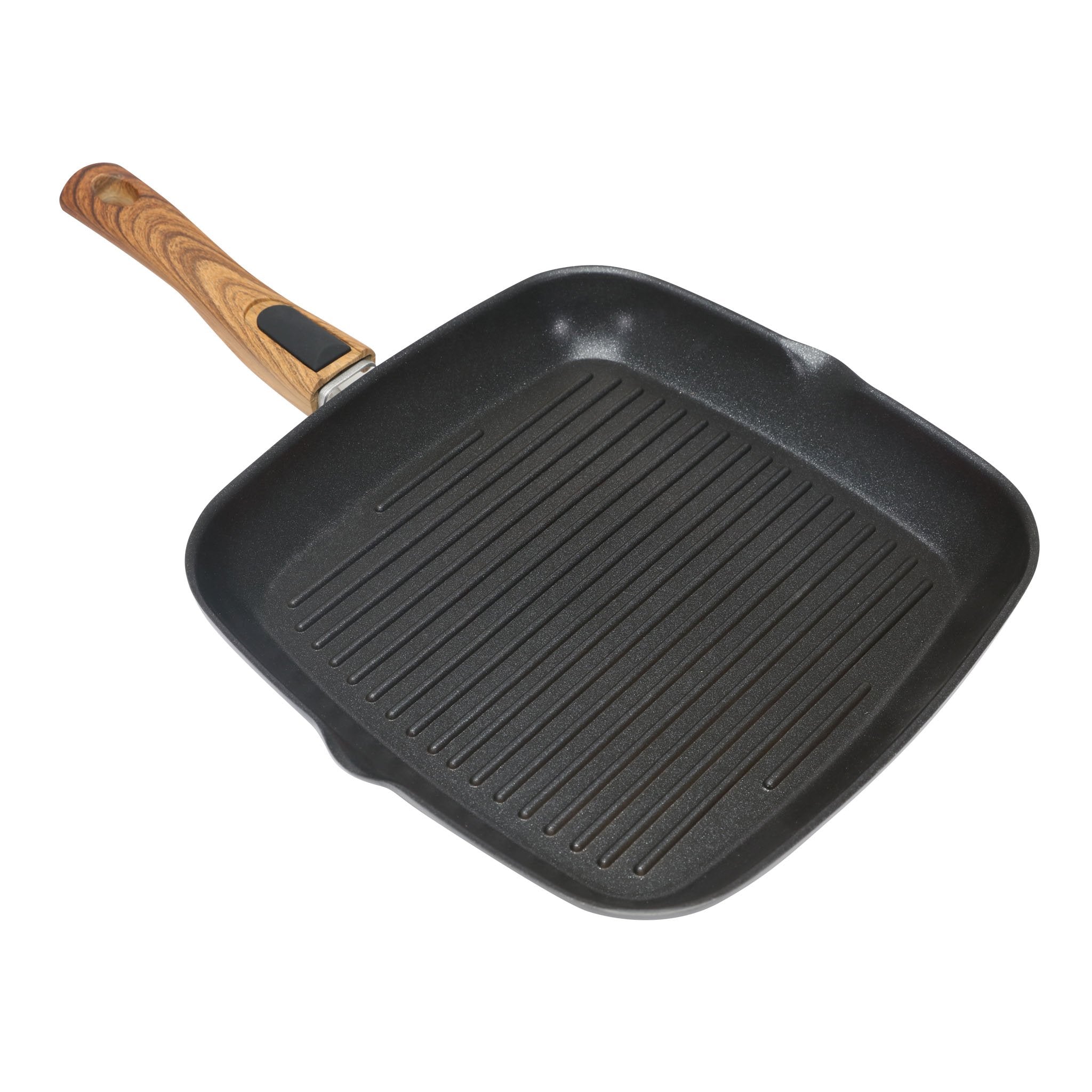 Premium Non-Stick Grill Pan by Taste The Difference - Perfect for Indoor/Outdoor BBQ, Steak, Fish & Vegetables - Ideal for Home Kitchen & Camping Cooking