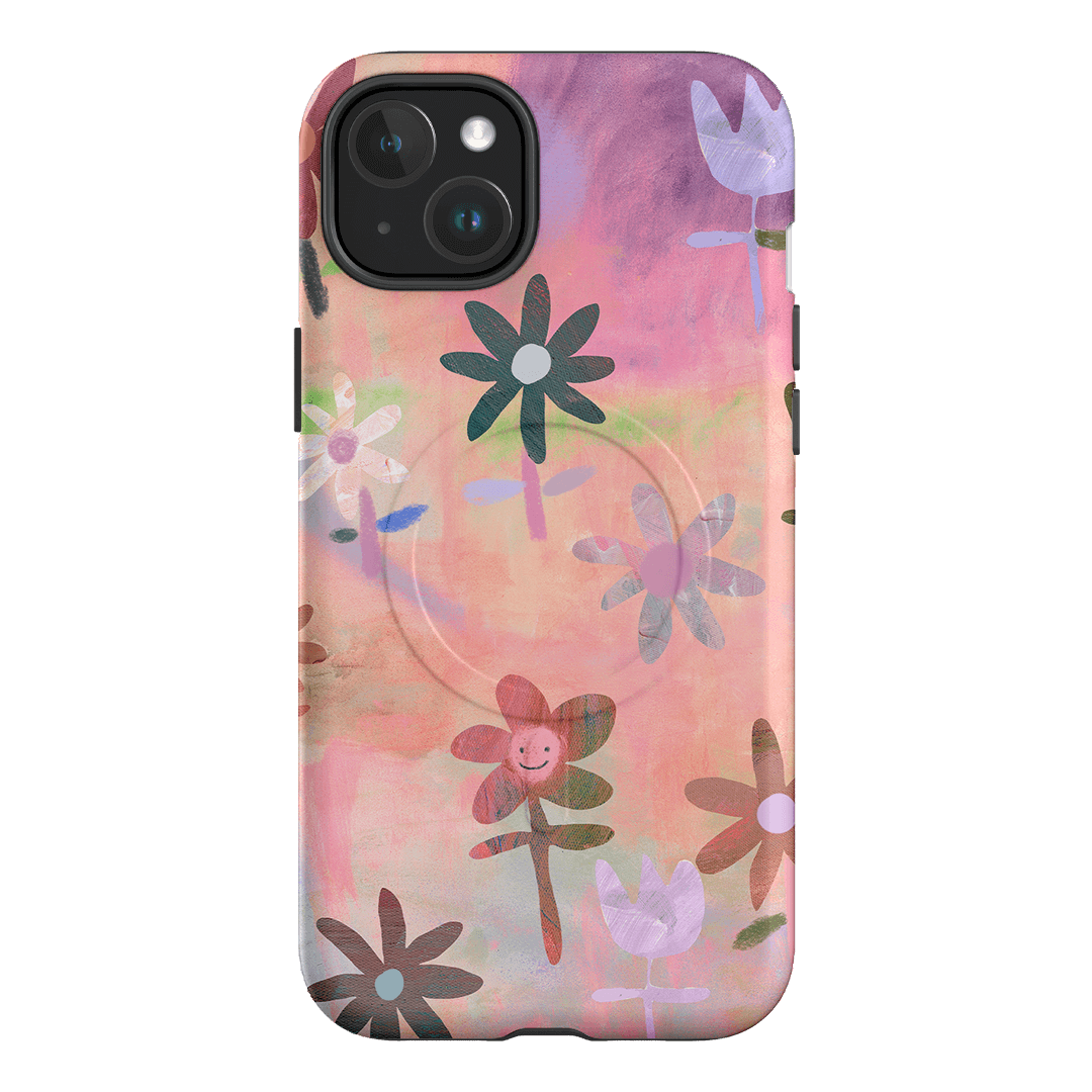 Premium Lazy Daisy Floral Phone Case - Shockproof & Slim Design for iPhone 15/14/13/12/Pro/Max - Perfect for Everyday Use, Travel & Outdoor Activities
