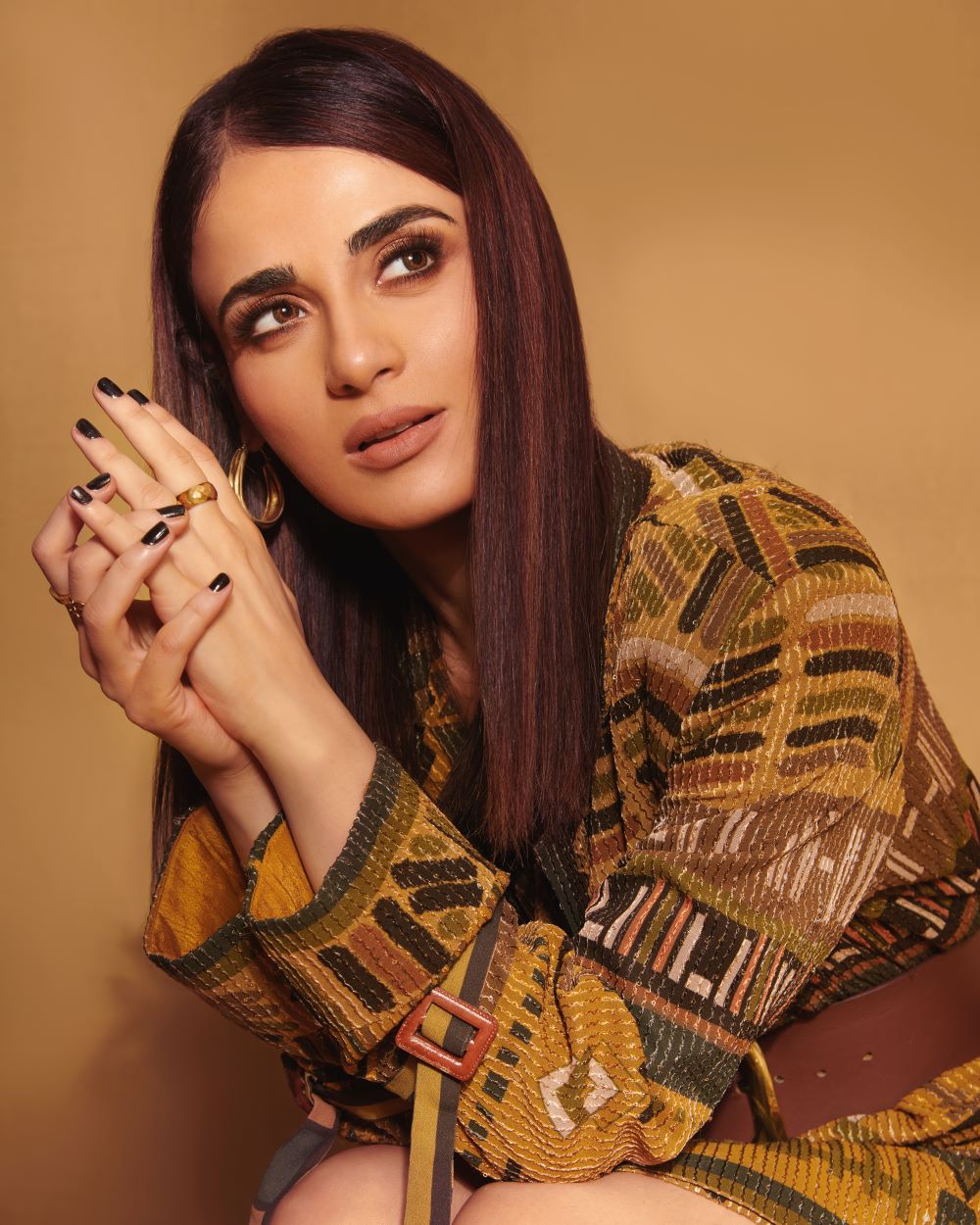 Mustard Aztec Print Jacket - Stylish Women's Boho Outerwear for Fall & Winter | Perfect for Casual Outings, Music Festivals, and Street Fashion