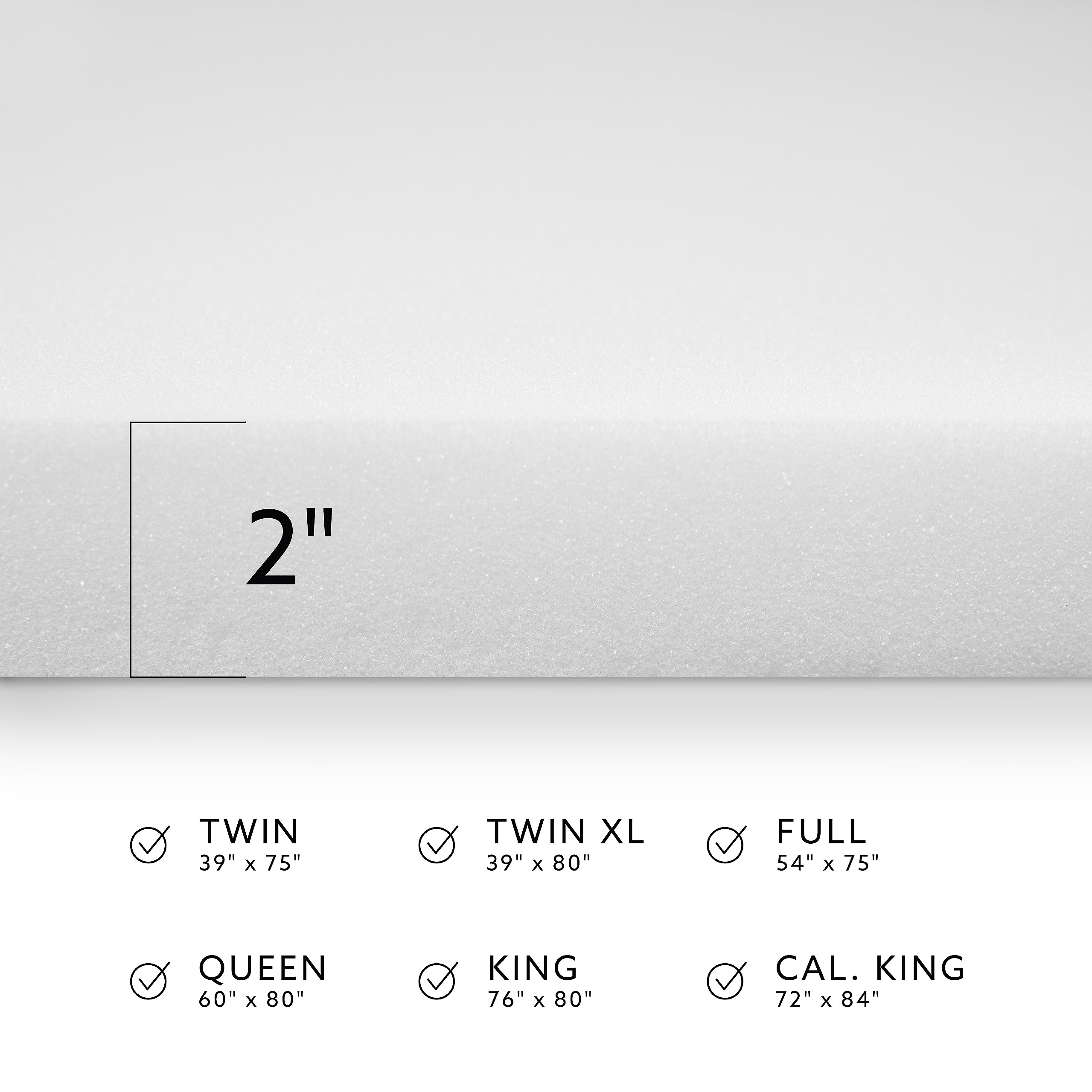 BioPEDIC 2-Inch King Size Memory Foam Mattress Topper - Medium Plush, CertiPUR-US Certified, Cooling & Pressure Relief - Perfect for Back Pain, Hot Sleepers & Guest Beds (80