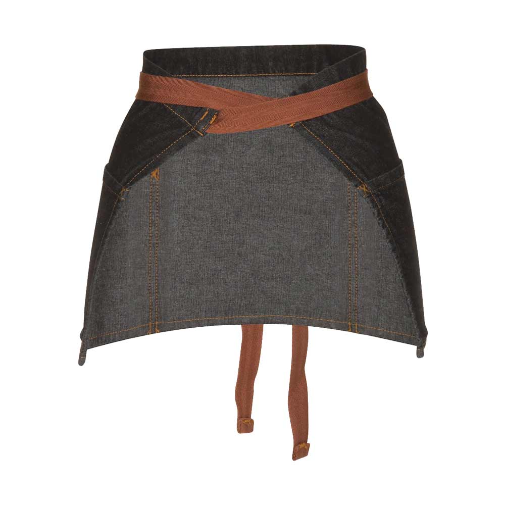 Chef Works AW054BLK Memphis Waist Apron - Black, 23