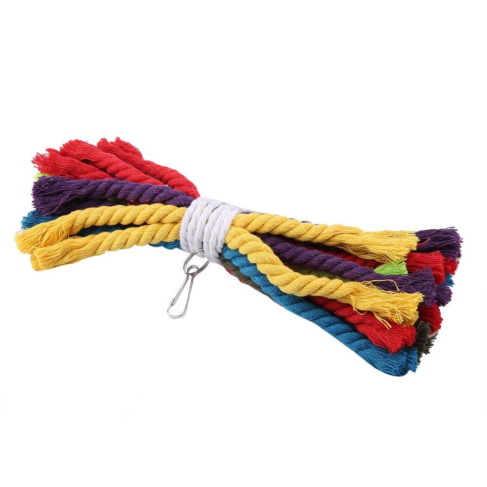 Yosoo 2 Pack Bird Chew Toys for Parrots - Natural Cotton Rope Biting & Chewing Hanging Toys for Bird Cage - Perfect for Mental Stimulation & Beak Trimming