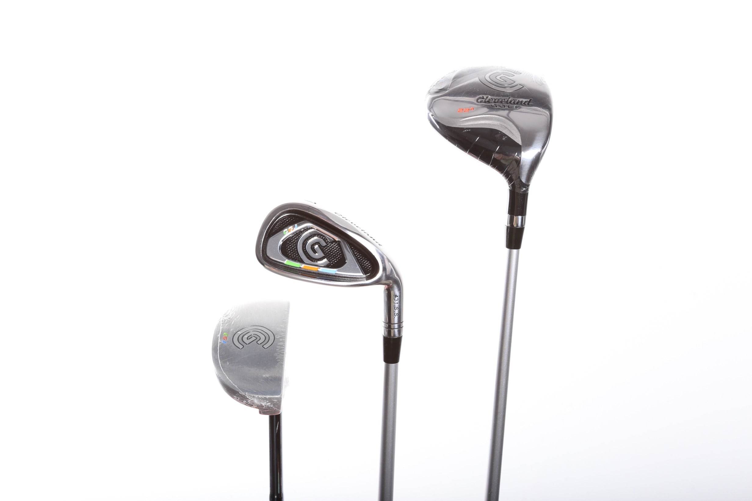 Cleveland CGJ Small Fairway 7 Iron Putter Complete Golf Club Set Right Hand Graphite Shaft for Youth - Perfect for Junior Golf Training & Practice