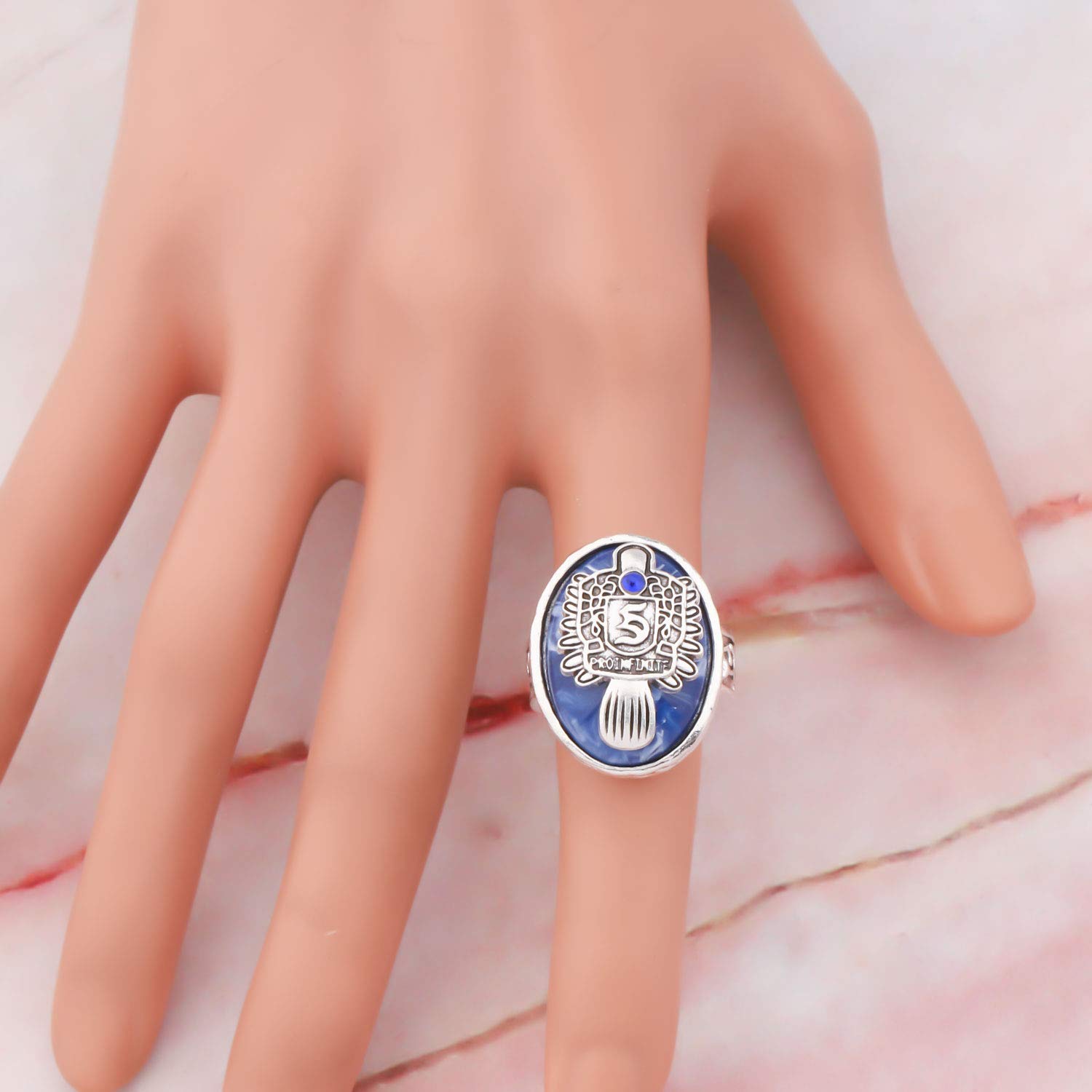 HOLLP The Originals Inspired Initial Letter Ring - Personalized Alphabet A-Z Jewelry Gift for TV Show Fans | Perfect for Birthdays, Anniversaries & Cosplay Accessories
