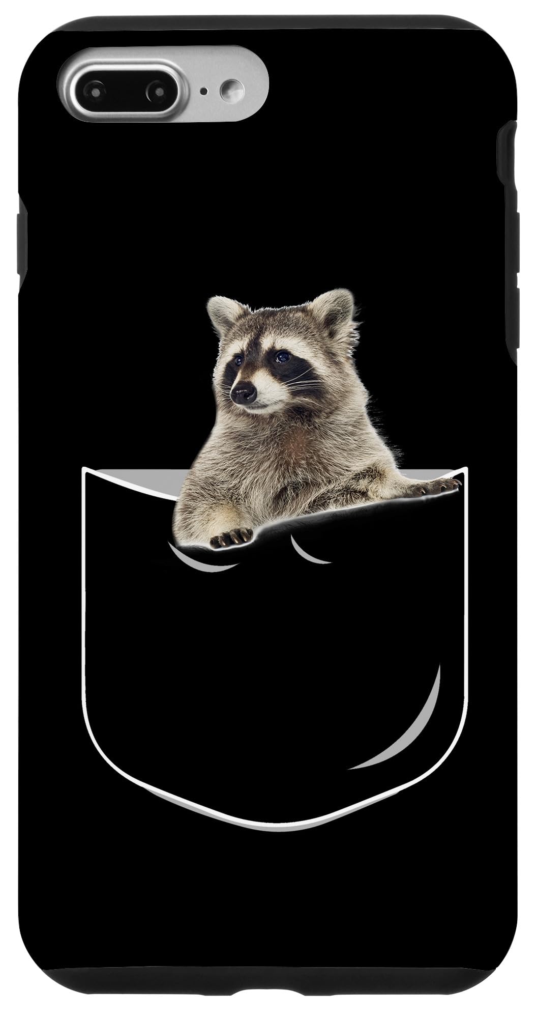 Premium iPhone 7 Plus/8 Plus Raccoon Design Protective Phone Case - Cute Animal Print Shockproof Cover for Everyday Use, Travel & Outdoor Activities