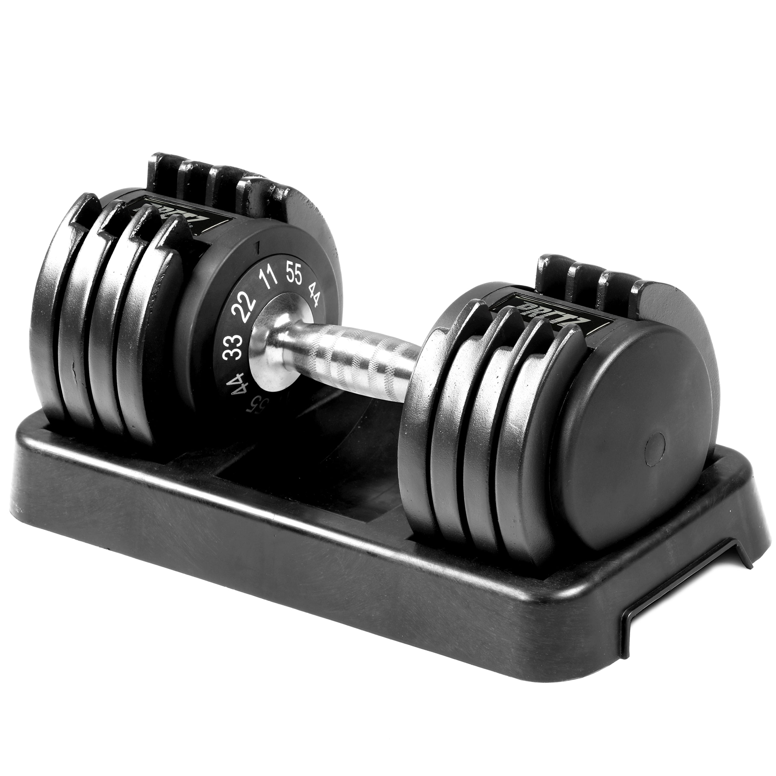 PRCTZ Adjustable Dumbbell Single - 25lb & 55lb Weight Options for Home Gym, Strength Training & Workout | Perfect for Small Spaces & Full-Body Exercises