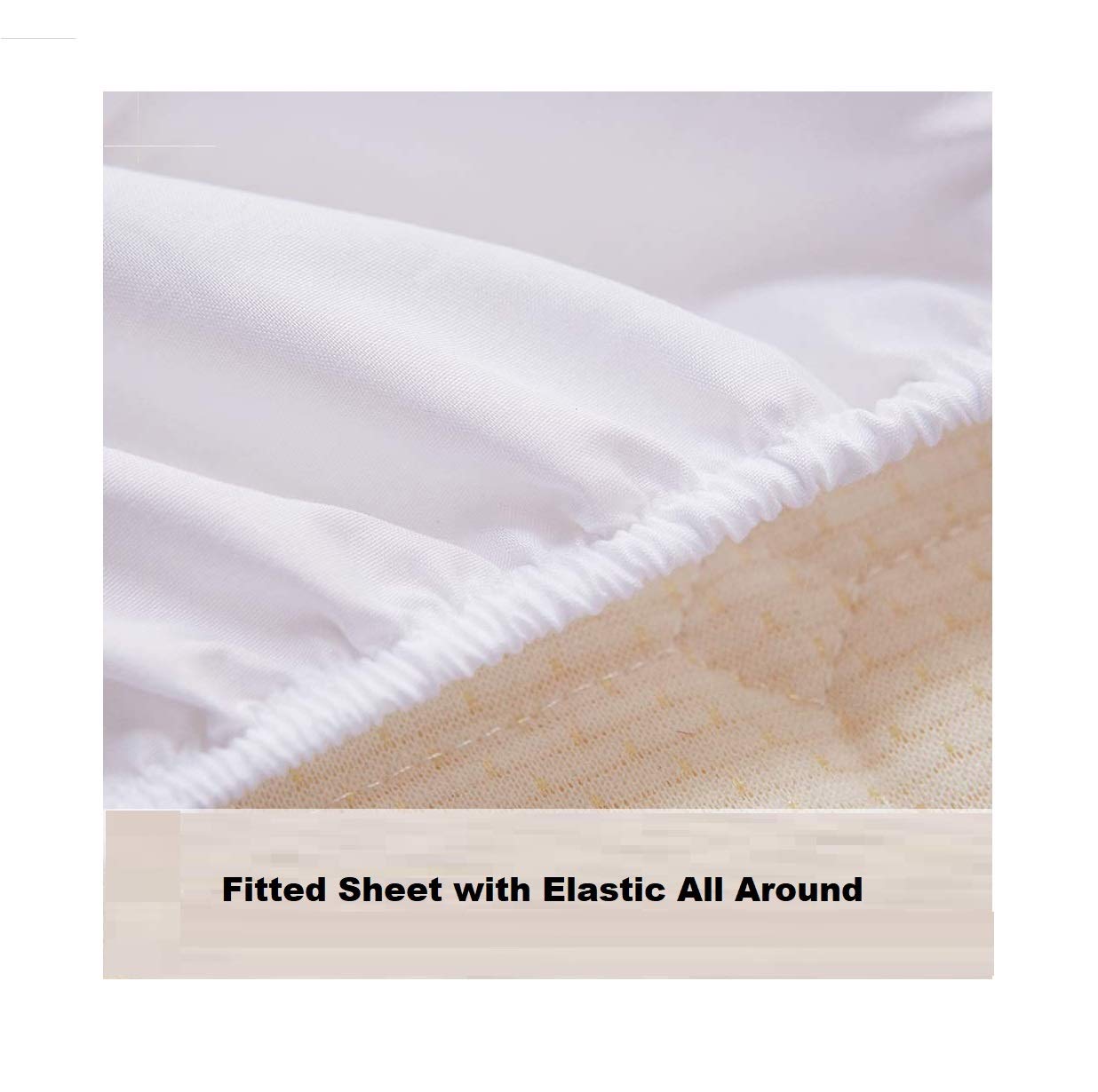 Luxury 600 Thread Count Short Queen Sheet Set - 100% Egyptian Cotton 4-Piece Bedding with 15