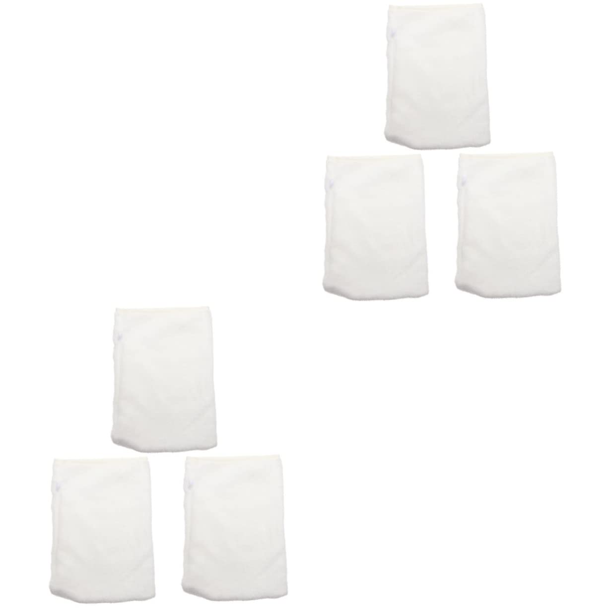 FRCOLOR 6 Pack Microfiber Makeup Remover Gloves - Exfoliating Body Scrub Mitts for Women, Soft Face Wash Mittens with Polyester Edging, White Spa Gloves for Travel & Home Use - Perfect for Gentle Cleansing, Makeup Removal & Skincare Routine