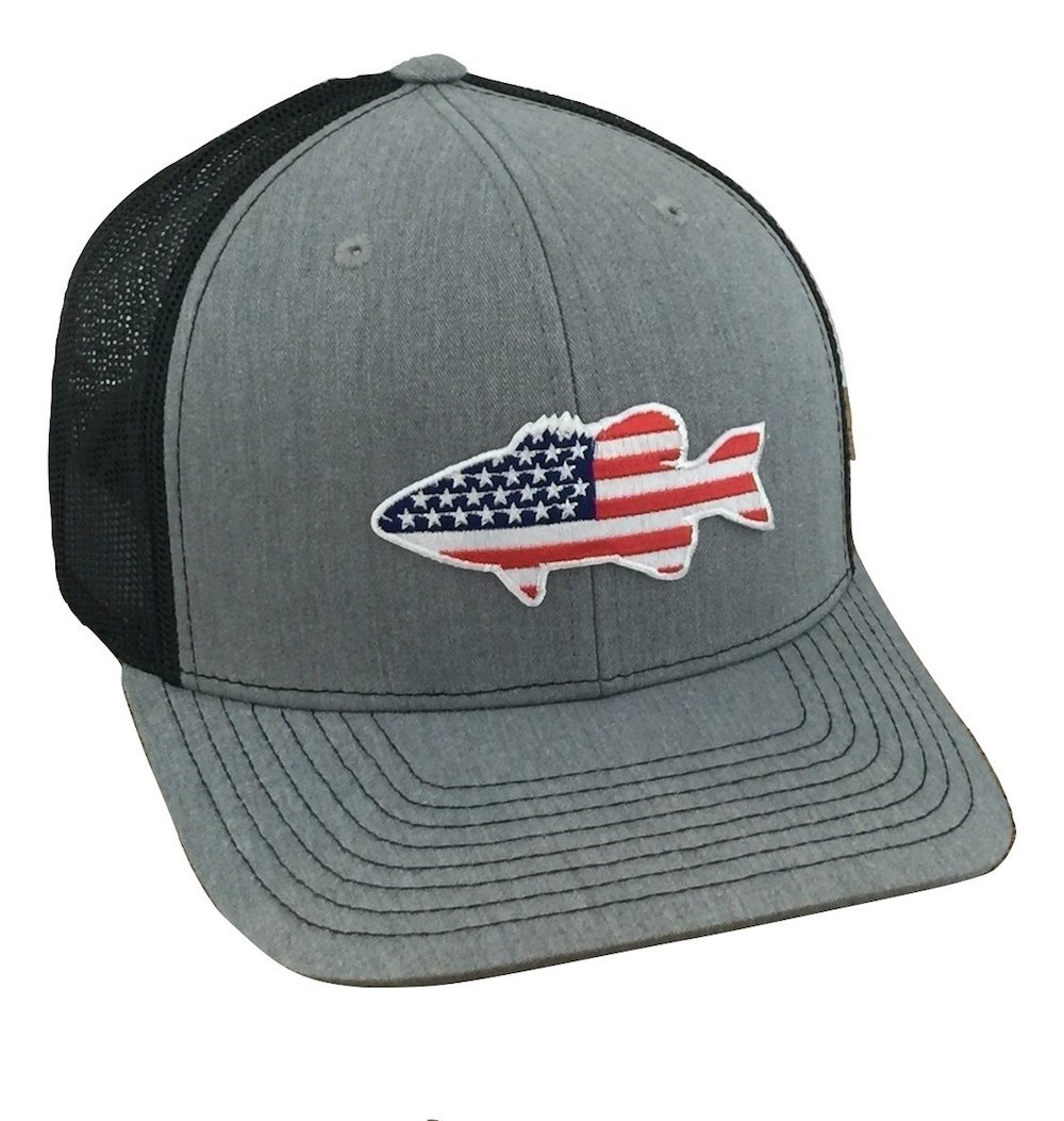 Old Glory American Bass Adjustable Baseball Cap - Patriotic Hat for Fishing, Outdoor & Casual Wear