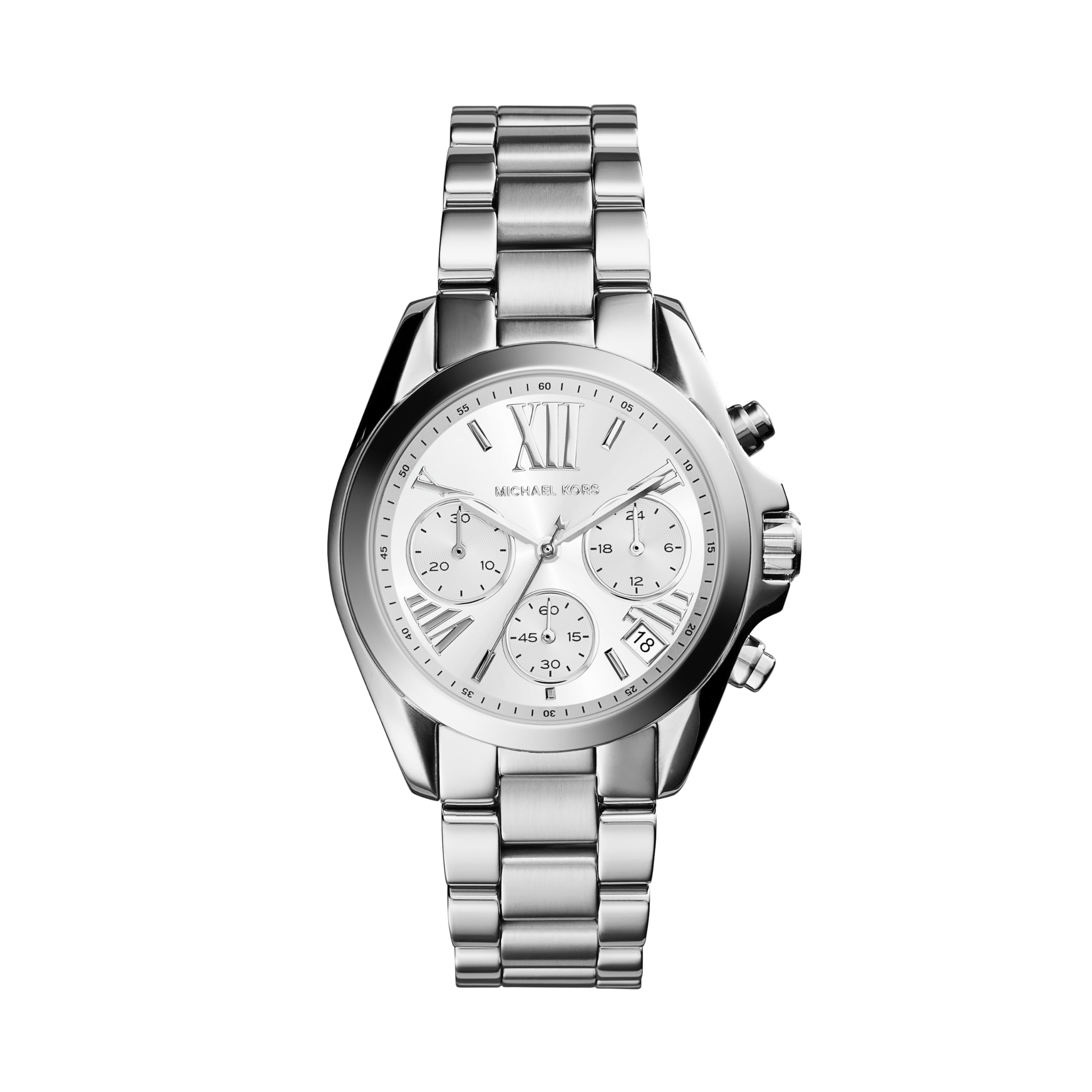 Michael Kors Bradshaw Women's Watch - Stainless Steel Chronograph with Interchangeable Leather & Metal Bands | Elegant Dress Watch for Work, Parties & Special Occasions