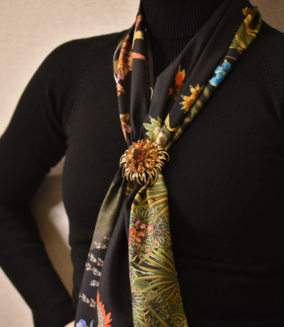 Stylish Macklowe Gallery Tropicalia Silk Scarf - Lightweight Luxury Fashion Accessory for Women, Perfect for Travel, Parties & Special Occasions