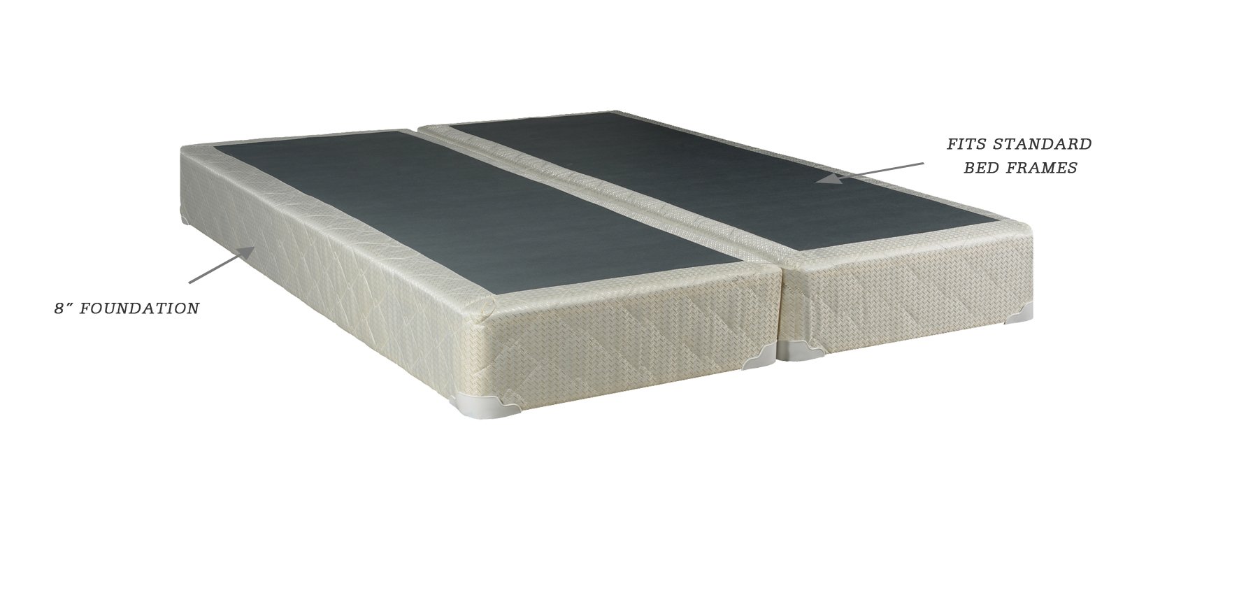 Split Wood Traditional Box Spring/Foundation for Mattress Set - Sturdy Bed Base Support for Queen, King & Full Size Beds - Perfect for Bedroom, Guest Room & Dormitory Use