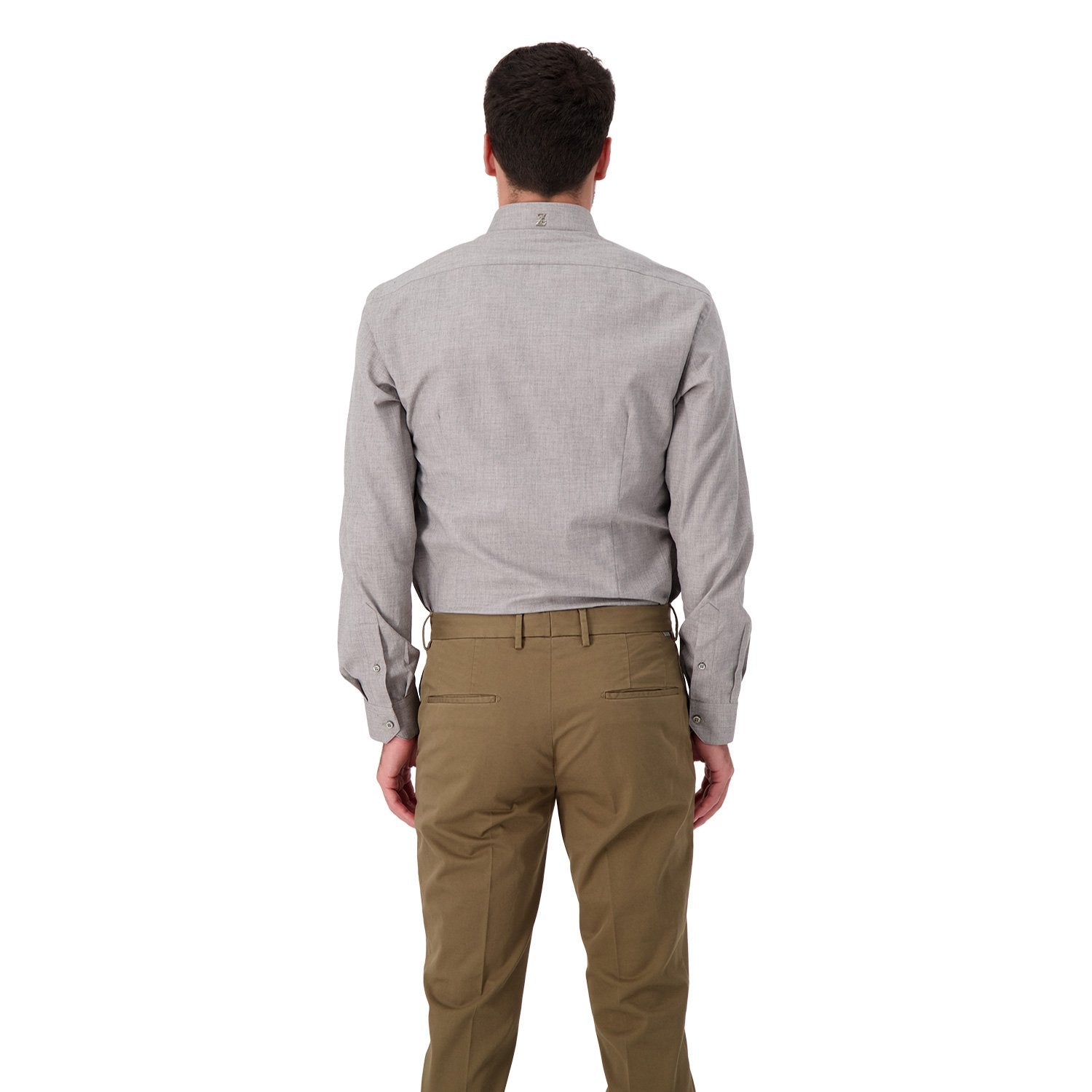 Zilli Grey Classic Shirt for Men - Premium Cotton Dress Shirt for Business & Formal Wear - Office, Wedding & Special Occasions