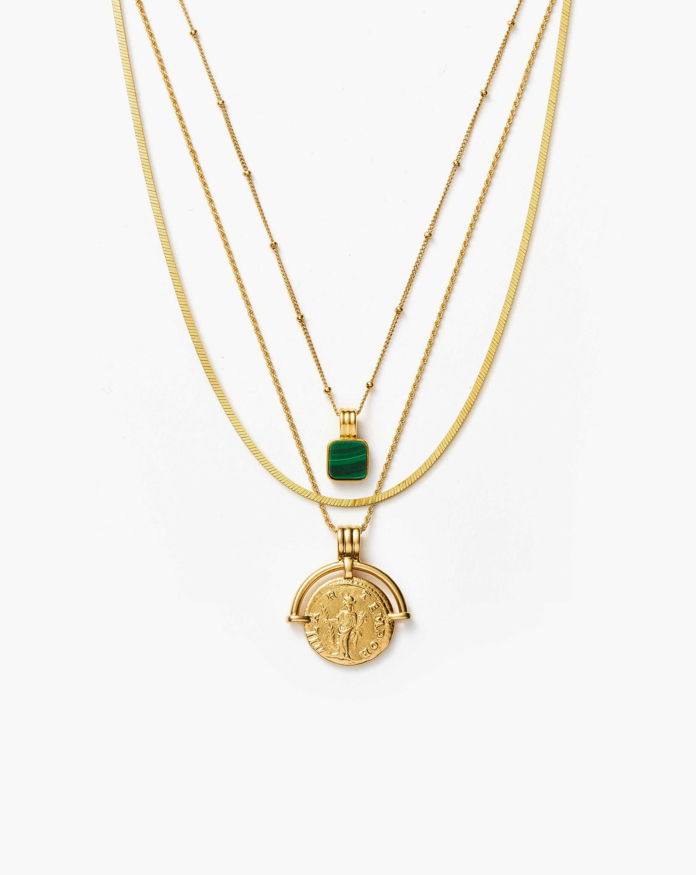 Lucy Williams 18k Gold Plated Necklace Set for Women - Elegant Layering Jewelry for Everyday Wear, Date Nights & Special Occasions